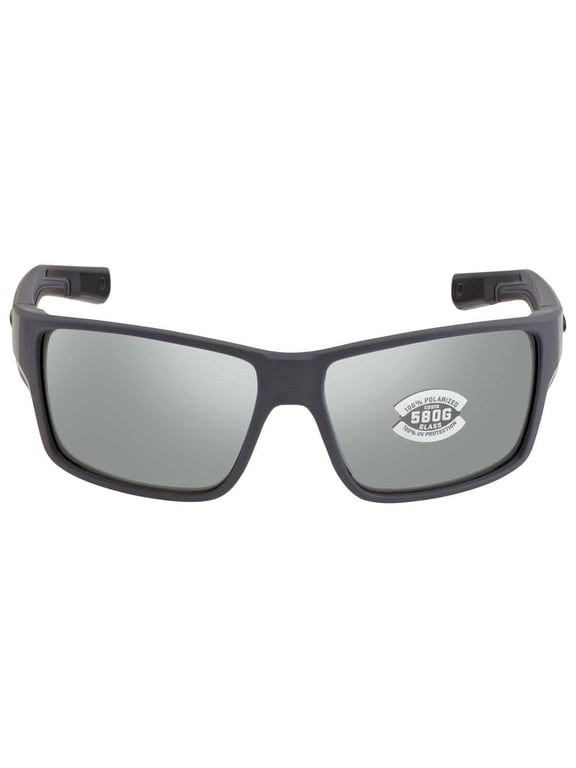 Sunglasses for Men - Reefton PRO Mens Polarized Sunglasses - Fishing, Boating & Beach UV Protection - Size 63 - Gray/Gray Silver Mirror 580G