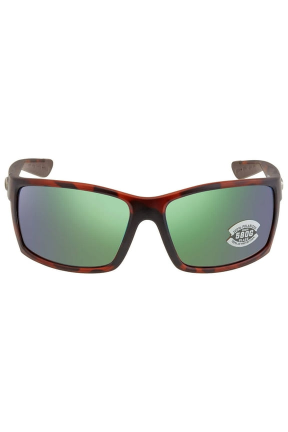 Reefton Two Tone Plastic Frame Green Mirror Lens Unisex Sunglasses RFT66OGMGLP