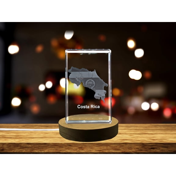Costa Rica 3D Engraved Crystal 3D Engraved Crystal Keepsake/Gift/Decor/Collectible/Souvenir