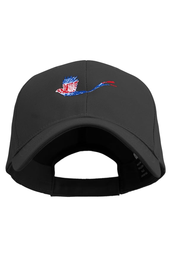 Costa Rica Bird Embroidered Solid Cotton Twill Low Profile Snap Cap - Black OSFM