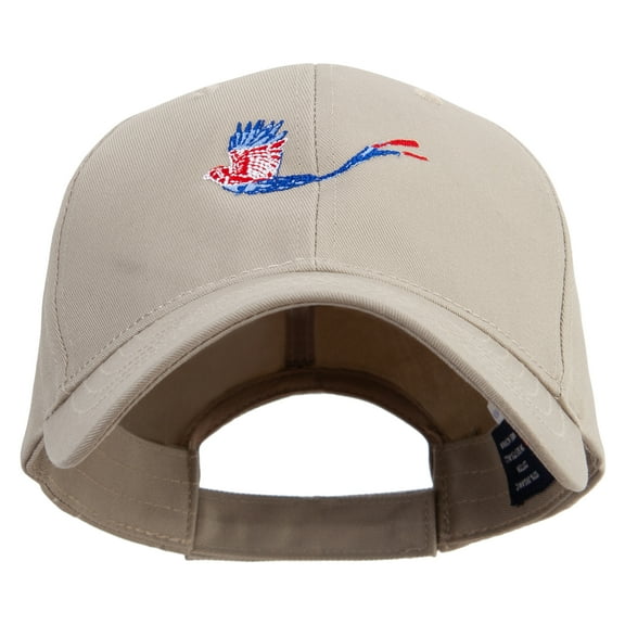 Costa Rica Bird Embroidered Solid Cotton Twill Low Profile Snap Cap - Khaki OSFM