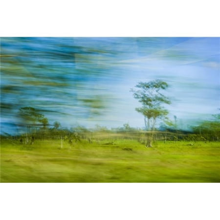 Costa Rica - Blurred Countryside Poster Print, Large - 34 x 22