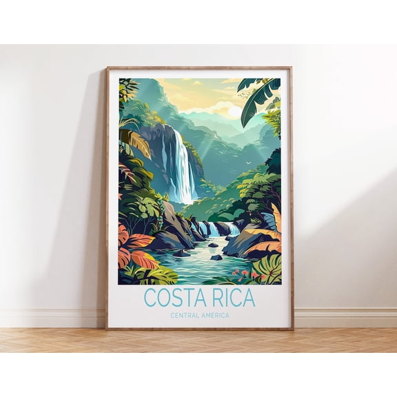 Costa Rica Central America Wedding Home Decor Travel Wall Art, Unframed Paper Print Size 8x12