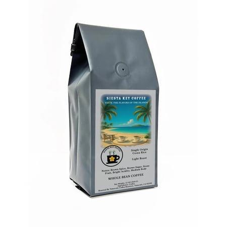 Costa Rica Coffee, Siesta Key Coffee Company Whole -12OZ Black