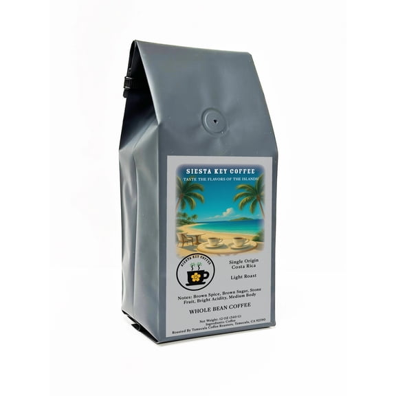 Costa Rica Coffee, Siesta Key Coffee Company Whole -12OZ Black