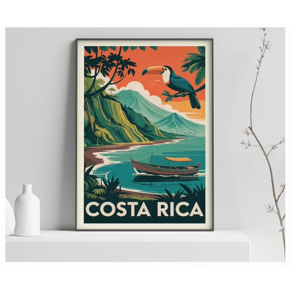 Costa Rica Countries Of The World Travel Poster Home Decor Office Wall Art
