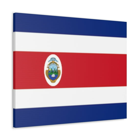 Costa Rica Country Flag Canvas Vibrant Wall Art Unframed Home Decor