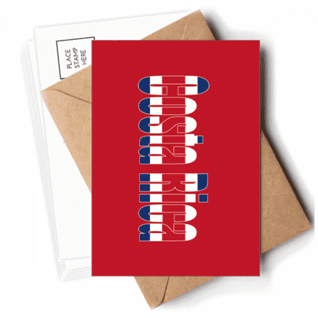 Costa Rica Country Flag Name Postcards Envelopes Blank Note Cards Mailing