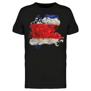 Costa Rica Country Flag  T-Shirt Men -Image by Shutterstock, Male Medium