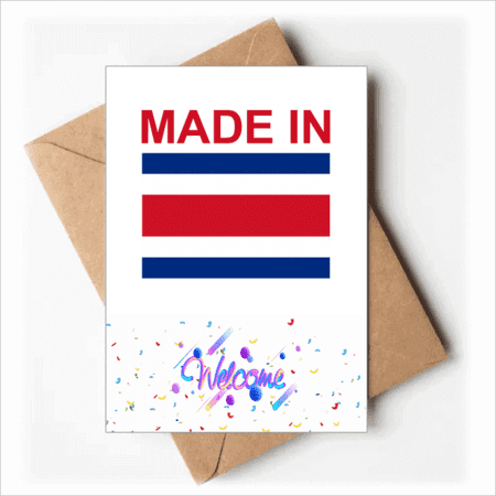 Costa Rica Country Love Welcome Back Greeting Cards Envelopes Blank