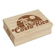 thumbnail image 1 of Costa Rica Destination Tropical Sunset with Palm Trees Rectangle Rubber Stamp Stamping Scrapbooking Crafting - Small 1.7in, 1 of 7