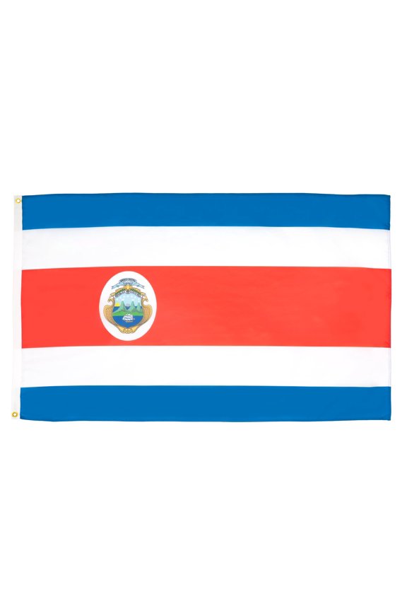 Costa Rica Flag 2x3 ft 100D Polyester 2 Grommets 90x60 cm