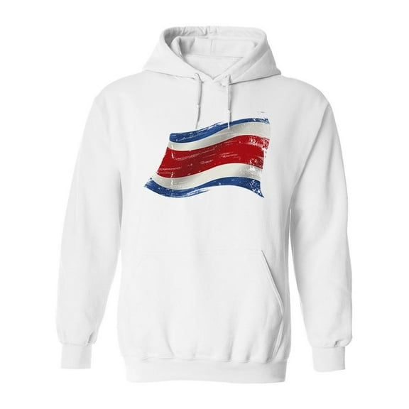 Costa Rica Flag Design Hoodie Men -Image by Shutterstock, Male 3X-Large