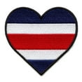 thumbnail image 1 of Costa Rica Flag Patch Hispanic Country Heart Embroidered Iron on, 1 of 2