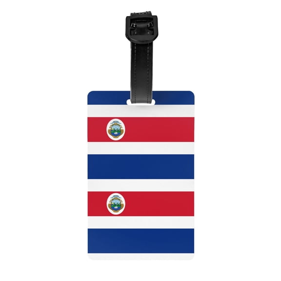 Costa Rica Flag Polyester Flag Luggage Tag Name Id Card Suitcase Labels Identifiers Pvc Baggage Tags