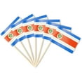 thumbnail image 1 of Costa Rica Flag Costa Rican Small Toothpick Flag Decor Mini Cupcake Toppers Cocktail Food Flags Decorations (100 pcs), 1 of 5