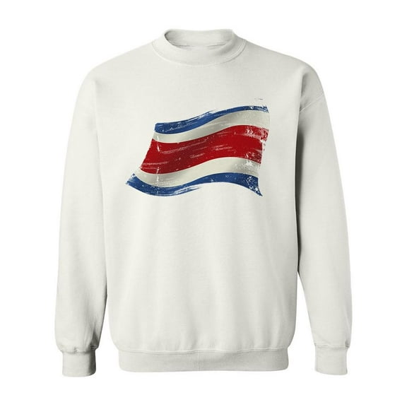 Costa Rica Flag Sketch Sweatshirt Men -Image by Shutterstock, Male Small