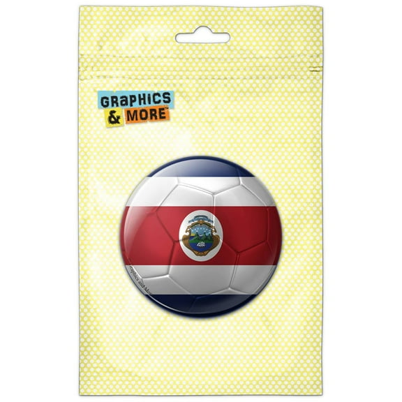 Costa Rica Flag Soccer Ball Futbol Football Refrigerator Button Magnet