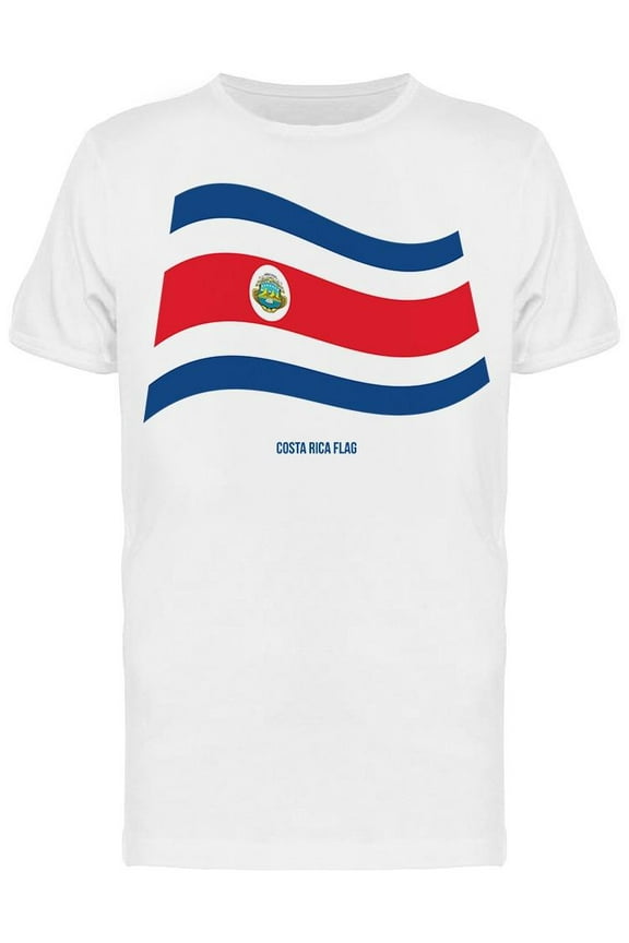 Costa Rica Flag Waving T-Shirt Men -Image by Shutterstock, Male x-Large