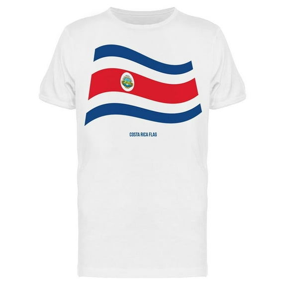 Costa Rica Flag Waving T-Shirt Men -Image by Shutterstock, Male x-Large