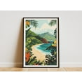 thumbnail image 1 of Costa Rica Guanacaste National Park Beach Poster Tropical Vacation Print Coastal Landscape Art Exotic Plants Summer Travel Illustration - Poster Unframed, 1 of 3