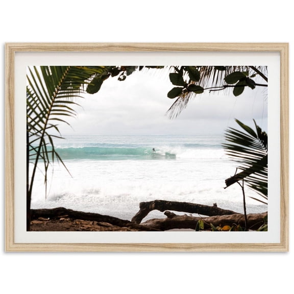 Costa Rica Jungle Wave Surf Wall Art Home Decor