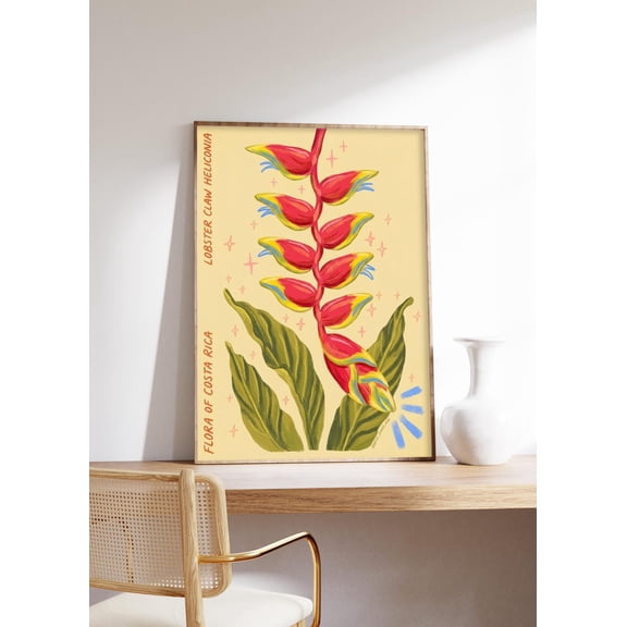 Costa Rica Lobster Claw Heliconia Wall Art