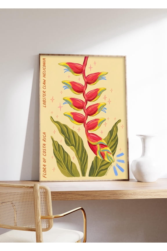 Costa Rica Lobster Claw Heliconia Wall Art