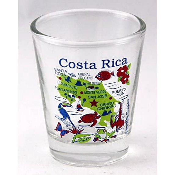 Costa Rica Map Shot Glass