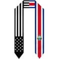 thumbnail image 1 of Costa Rica Mix United States Black American Flag Graduation Stole Shawl Sash Scraf Gift For Abroad Student International Study, 1 of 6