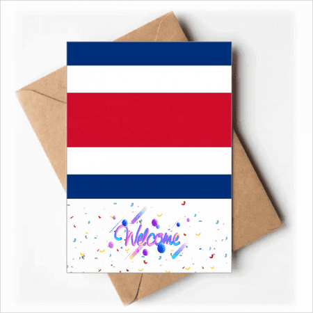 Costa Rica National Flag North America Country Welcome Back Greeting Cards Envelopes Blank