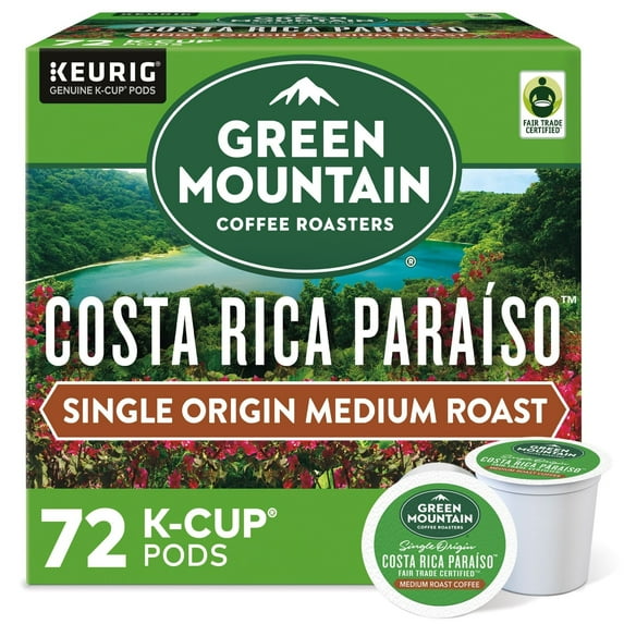 Costa Rica Paraiso, K-Cups, Medium Roast, 72Count