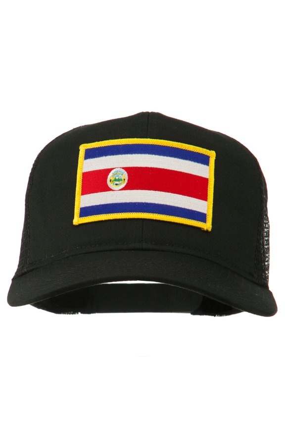 Costa Rica Patched Mesh Cap - Black OSFM