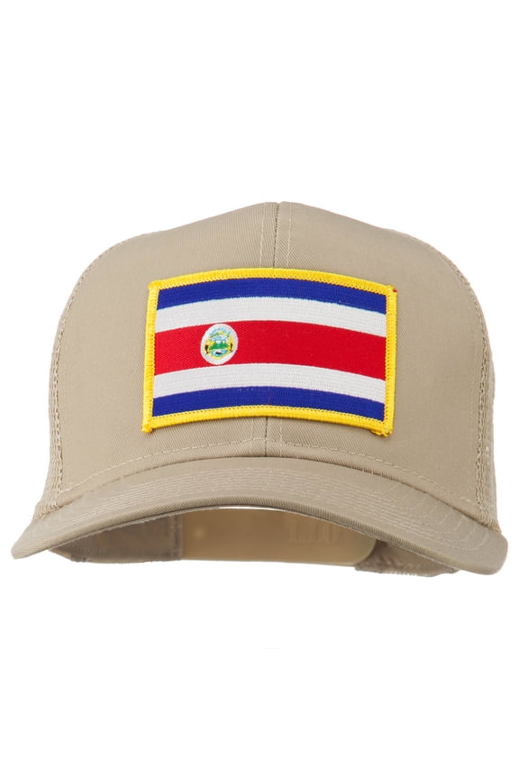Costa Rica Patched Mesh Cap - Khaki OSFM