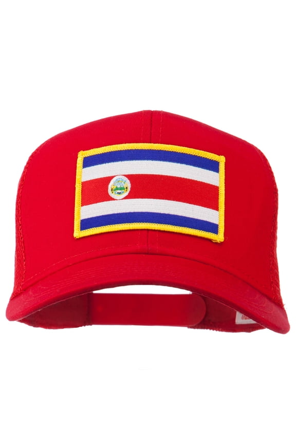 Costa Rica Patched Mesh Cap - Red OSFM