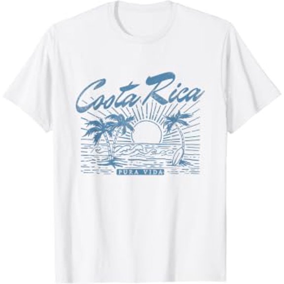 Costa Rica Pura Vida Vintage Distressed Beach T-Shirt