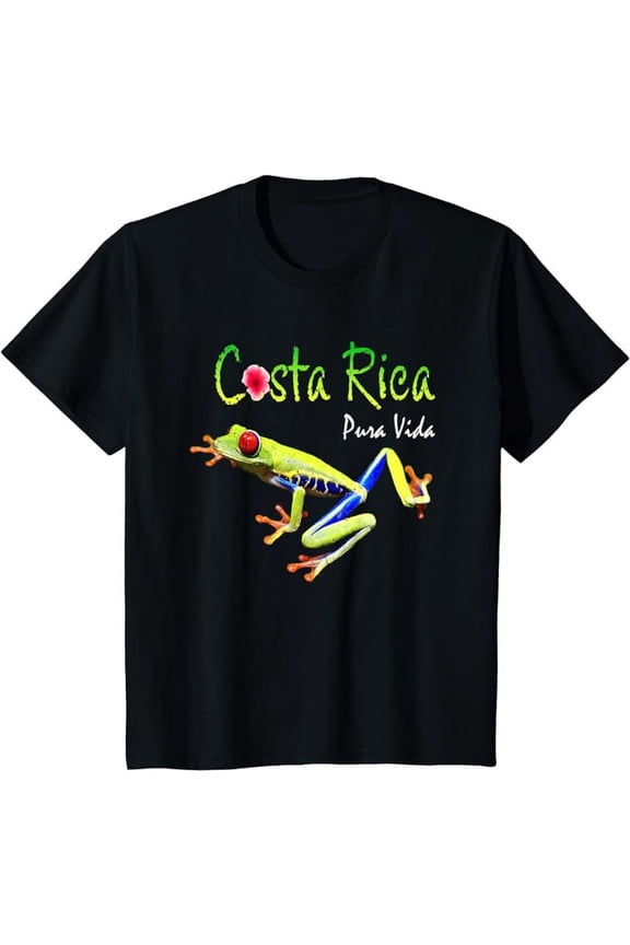 Costa Rica Pure View Travel Souvenir Vacation Frog Nature T-Shirt