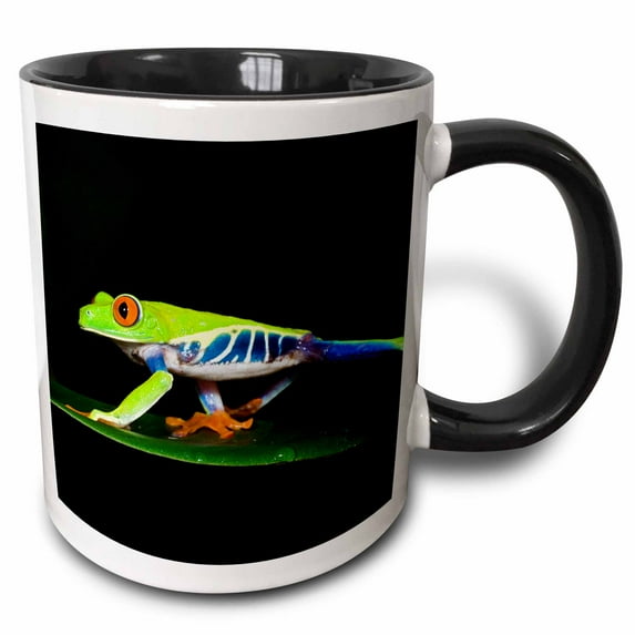 3drose, Costa Rica, Red-eyed Tree Frog - Sa22 Ksc0173 - Kevin Schafer, 11oz Two-tone Black Mug