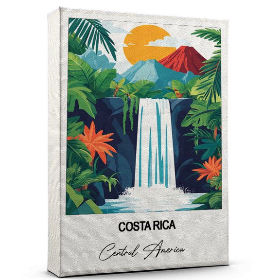 Costa Rica Travel Scenic Canvas Wall Art -Central America Canvas Nature-Inspired Print for Bedroom, Living Room, or Office Travel Gift