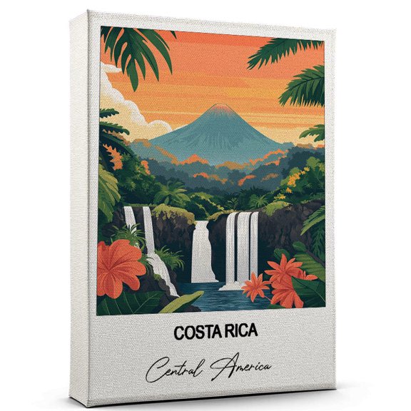 Costa Rica Travel Wall Decor Scenic Travel Canvas Print of Central America Canvas Beautiful Gift for Home, Office, or Living Space
