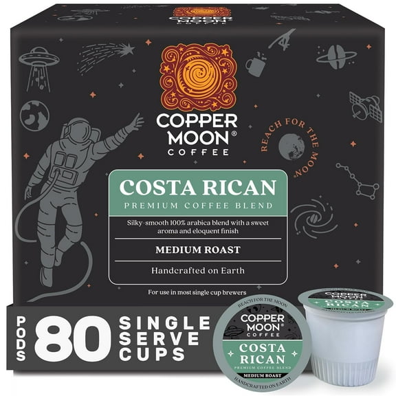 Costa Rican Blend Medium Roast K-Cup Coffee Pods, 80 Ct, 100% Arabica