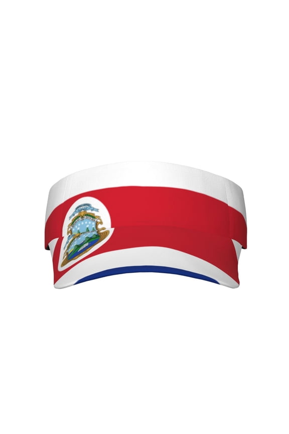 Costa-Rican-Flag Sport Visor Hats Sun Protection Outdoor Activity For Women Men