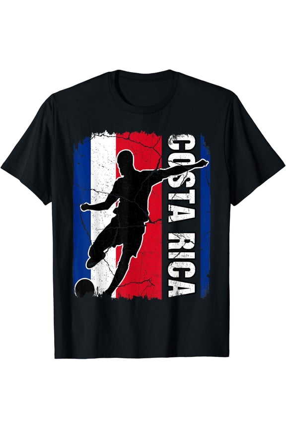 Costa Rican Soccer Team Costa Rica Flag Jersey Football Fans T-Shirt