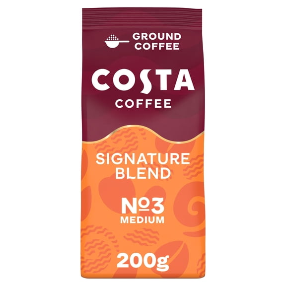 Costa Signature Blend Ground For Cafetiere & Filter 200G, Imported from Britain