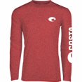 Costa Sleeve Technical Crew Catonic Tees Red, XLarge Long Sleeve Shirt