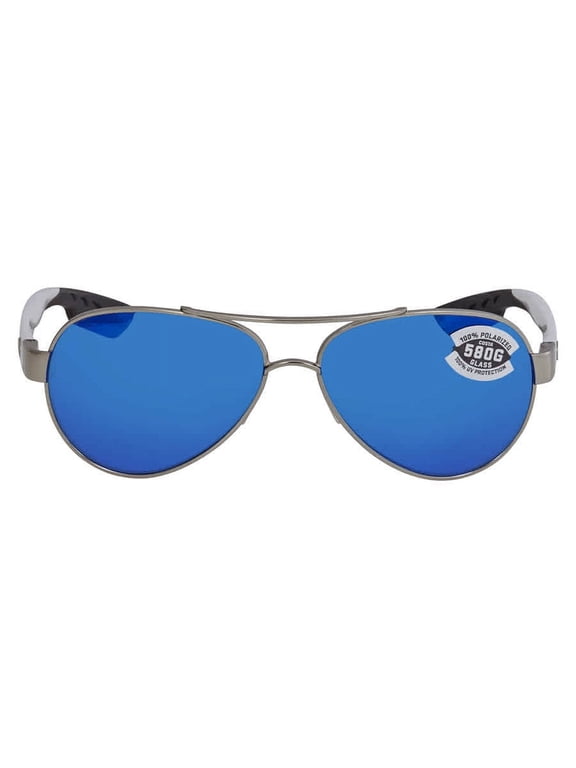 Polarized Sunglasses Womens - Loreto Aviator Designer Sunglasses for Women with 100% UV Protection - Size 56 - Palladium/Blue Mirror 580G