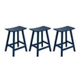 thumbnail image 1 of Costaelm 24" Poly Outdoor Patio Counter Stool (Set of 3), Navy Blue, 1 of 6