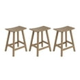 thumbnail image 1 of Costaelm 24" Poly Outdoor Patio Counter Stool (Set of 3), Weathered Wood, 1 of 6