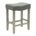 thumbnail image 1 of Costaelm Bulmon 24" Upholstered Counter Stool with Nail Head Trim, Gray/Gray, 1 of 10