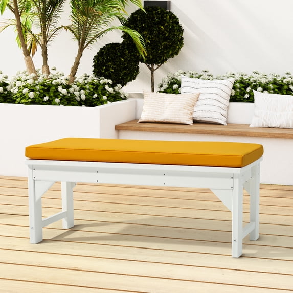 Costaelm Harmony Outdoor Patio Bench Seat Cushion, 39 x 18, Yellow